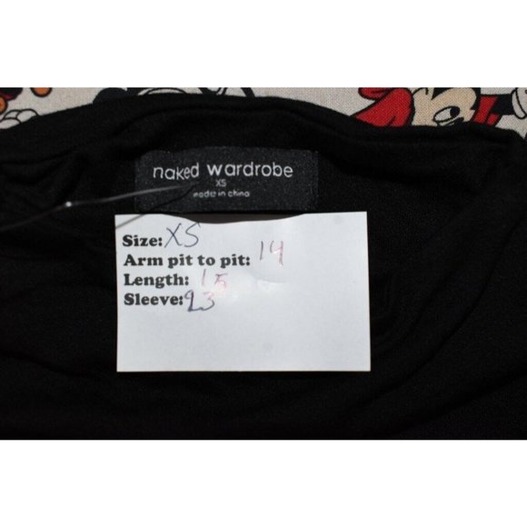 Naked Wardrobe Women's Size XS The NW Long Sleeve Mock Neck Crop Top MLT1503AFA - Picture 8 of 8